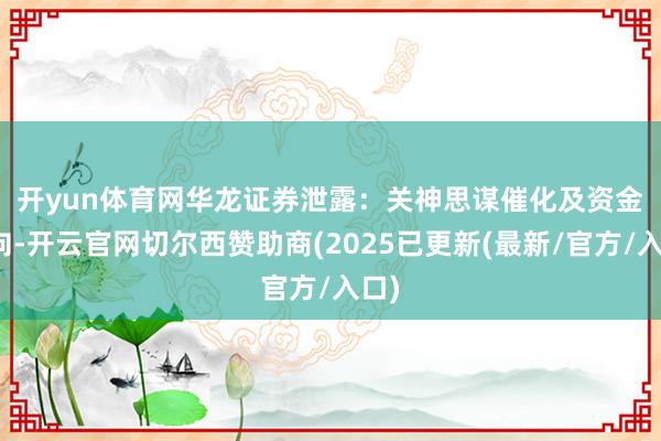 开yun体育网　　华龙证券泄露：关神思谋催化及资金倾向-开云官网切尔西赞助商(2025已更新(最新/官方/入口)