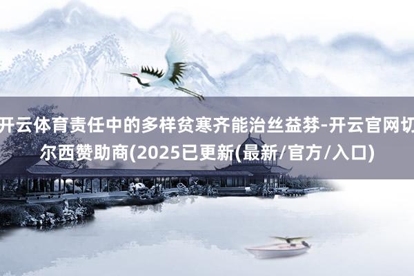 开云体育责任中的多样贫寒齐能治丝益棼-开云官网切尔西赞助商(2025已更新(最新/官方/入口)