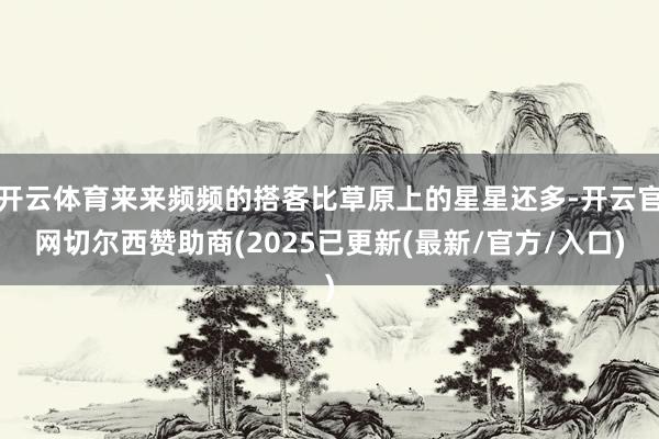 开云体育来来频频的搭客比草原上的星星还多-开云官网切尔西赞助商(2025已更新(最新/官方/入口)